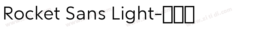 Rocket Sans Light字体转换